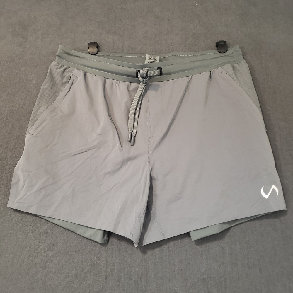 TLF Element Training Shorts Mens 2XL Gray Infi-Dry DNA 2-in-1 Athletic Workout